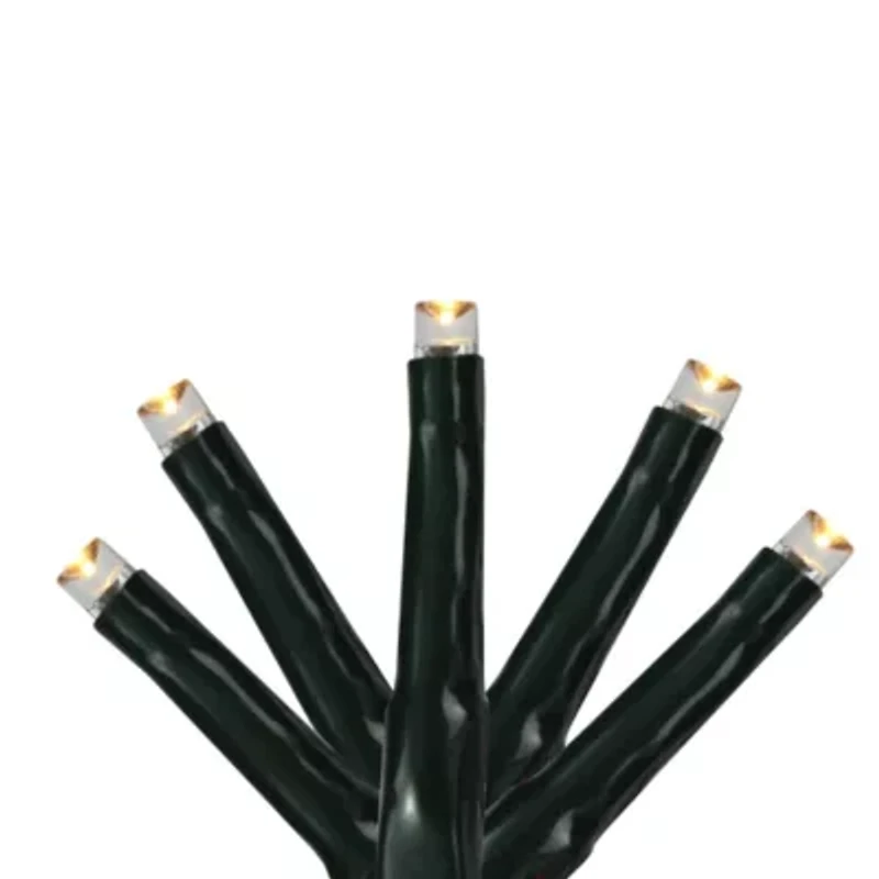 Northlight 200 Warm White Multi-Function Led M5 - 20.5 Ft Black Wire String Lights