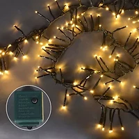 Northlight 200 Warm White Multi-Function Led M5 - 20.5 Ft Black Wire String Lights