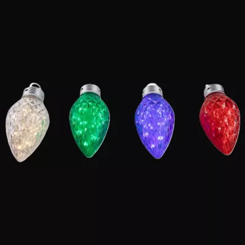Northlight 9ft Led C9 Style Faceted Twinkle String Lights