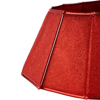 Northlight 26.75in Shiny Red Fabric Hexagonal Christmas Tree Collar