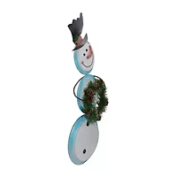 Northlight 36" Metal Snowman With Wreath Christmas Tabletop Decor