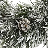Northlight Pine Cones And Berries Flocked Pine - 20in - Unlit Wreath