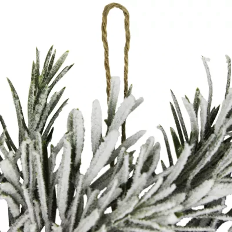 Northlight Pine Cones And Berries Flocked Pine - 20in - Unlit Wreath