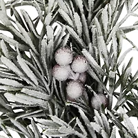 Northlight Pine Cones And Berries Flocked Pine - 20in - Unlit Wreath
