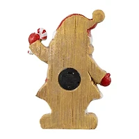 Northlight Led Lighted Gingerbread Santa With Candy Cane - 15in Christmas Figurine