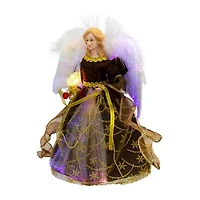 Northlight Color Changing Fiber Optic Angel - 12in - Brown Christmas Tree Topper