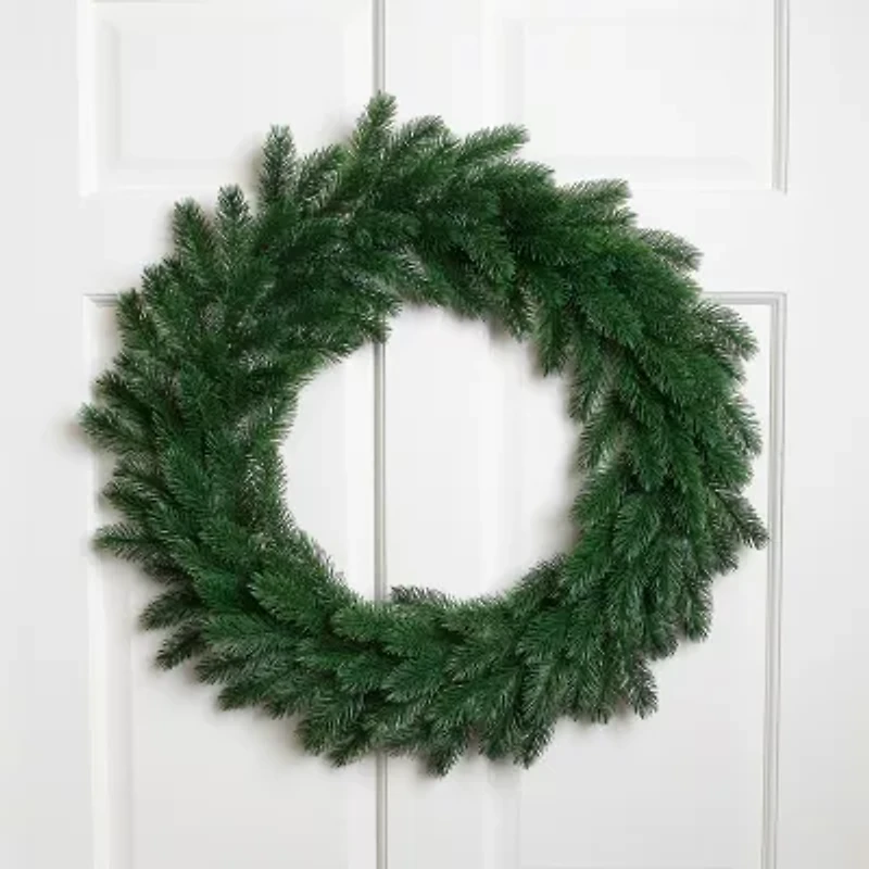 Northlight Evergreen Pine - 24in - Unlit Wreath