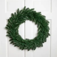 Northlight Evergreen Pine - 24in - Unlit Wreath