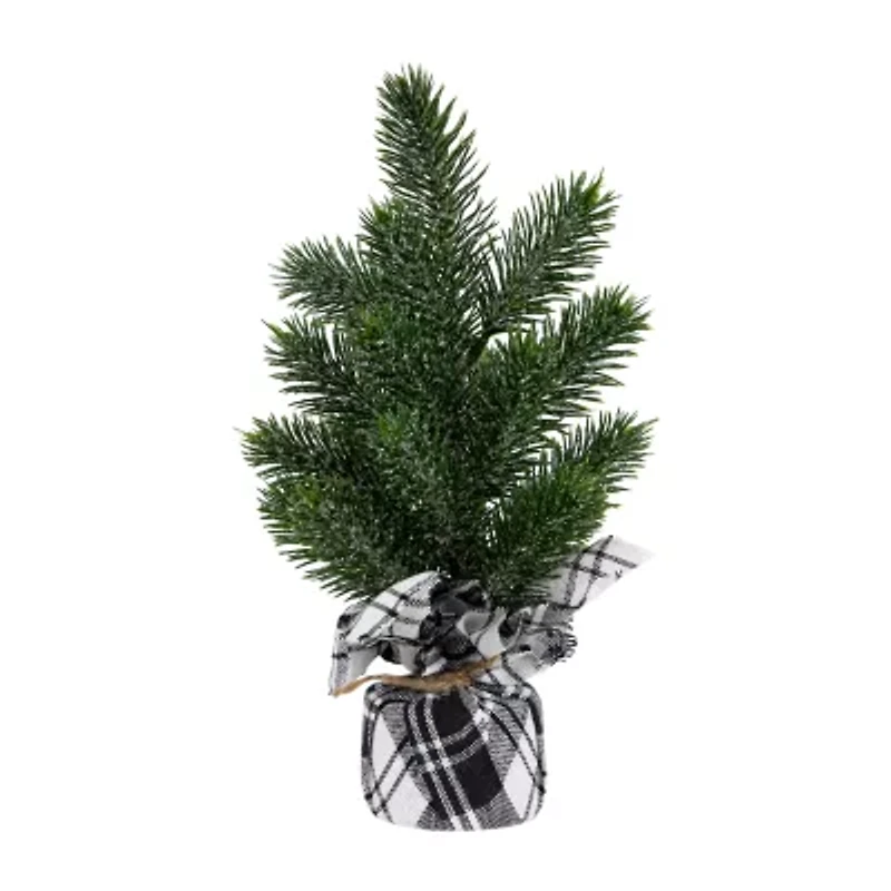 Northlight Mini Iced Pine - 10in - Set Of 3 1 Foot Pine Christmas Tree