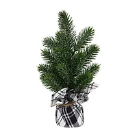 Northlight Mini Iced Pine - 10in - Set Of 3 1 Foot Pine Christmas Tree