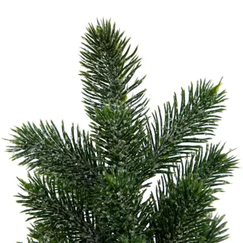 Northlight Mini Iced Pine - 10in - Set Of 3 1 Foot Pine Christmas Tree