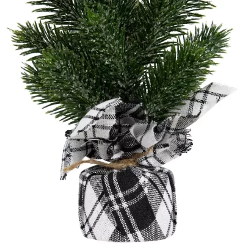 Northlight Mini Iced Pine - 10in - Set Of 3 1 Foot Pine Christmas Tree