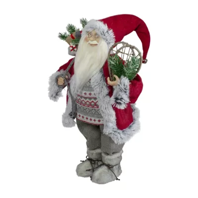 Northlight 18in Standing With Snow Shoes And Presents Christmas Figurine