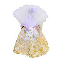 Northlight Lighted Fiber Optic African American Angel - 12in - Gold Christmas Tree Topper