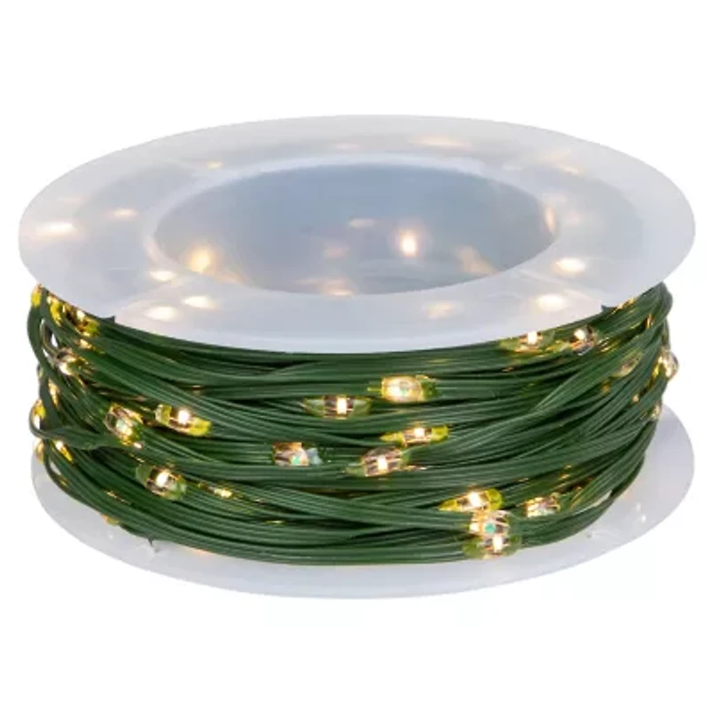 Northlight 200ct Multi-Function Warm White Fairy 64.5ft Green Wire String Lights