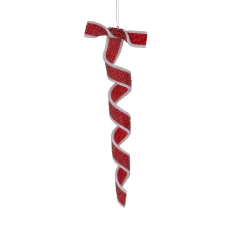 Northlight 9" 6ct Frosted Candy Twist Christmas Ornament