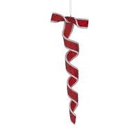 Northlight 9" 6ct Frosted Candy Twist Christmas Ornament