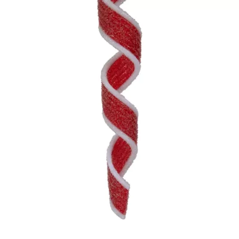 Northlight 9" 6ct Frosted Candy Twist Christmas Ornament
