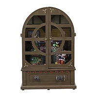 Northlight 12.5" Led Lighted And Musical Retro Radio With Santa Scene Plays Music Christmas Tabletop Decor