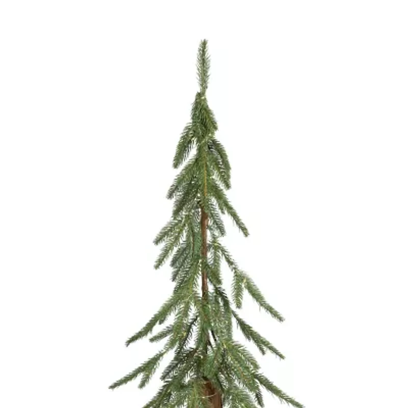 Northlight Pre-Lit Medium Alpine - 6ft - Clear Led Lights 6 Foot Pine Christmas Tree