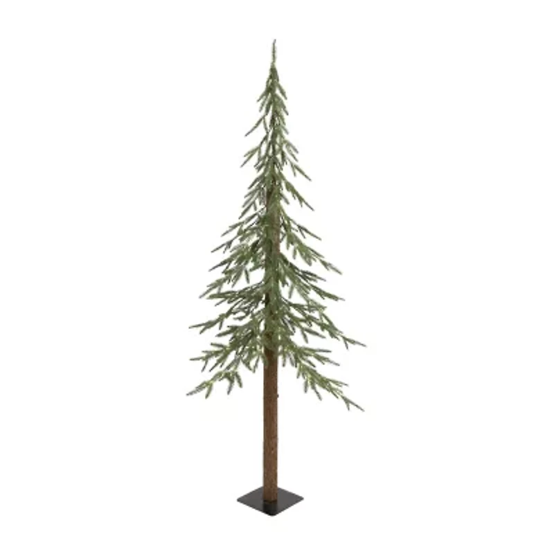 Northlight Pre-Lit Medium Alpine - 6ft - Clear Led Lights 6 Foot Pine Christmas Tree