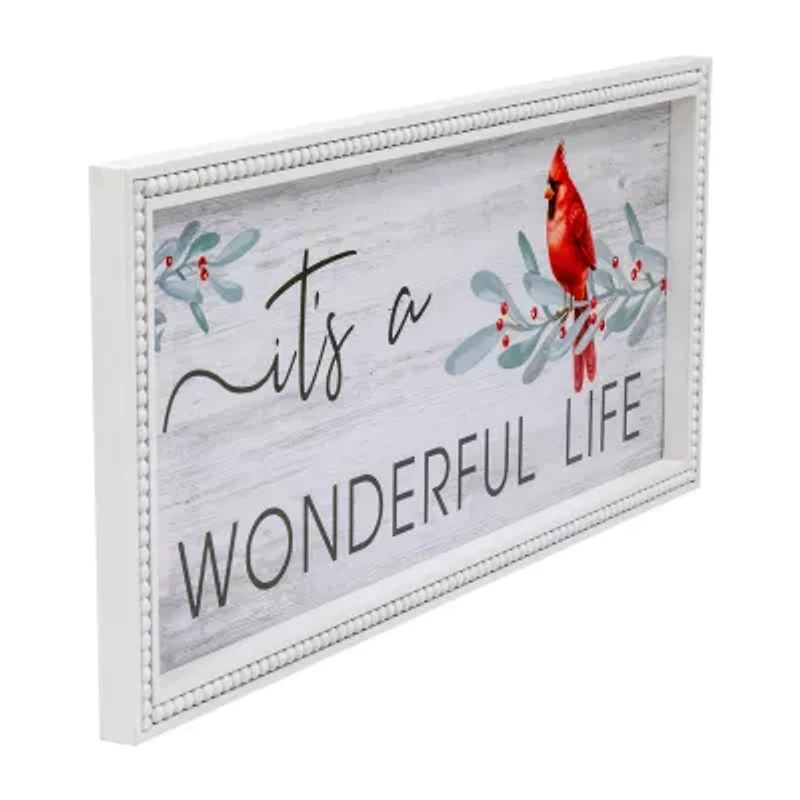 Northlight 23.5in Framed Itfts A Wonderful Life Wall Sign