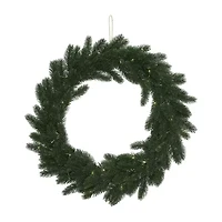 Northlight Pre-Lit B/O Lush Pine - 24in - Clear Lights Wreath