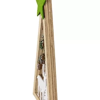 Northlight Lighted Wooden With Star And Reindeer Woodland Scene - 15in 1 Foot Christmas Tree
