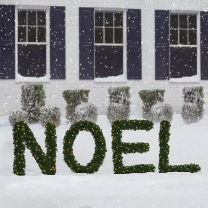 Northlight Pre-Lit Noel Artificial Pine Yard - 5.5ft Christmas Yard Art