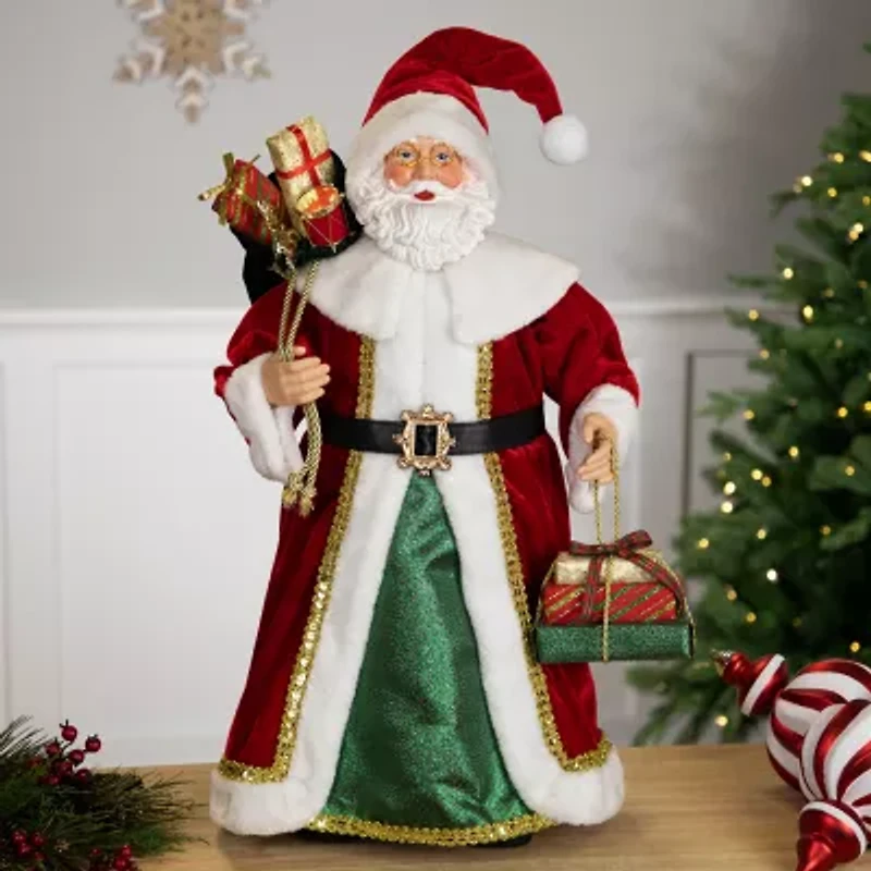 Northlight 24" Nordic Style Santa Claus With Gifts Christmas Figurine