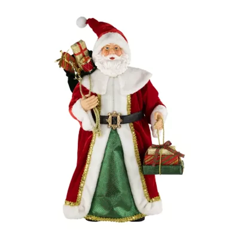 Northlight Nordic Style Claus With Gifts - 24in Christmas Figurine