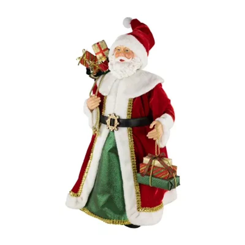 Northlight Nordic Style Claus With Gifts - 24in Christmas Figurine