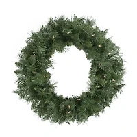 Northlight Pre-Lit Chatham Pine 24-Inch Clear Lights Wreath