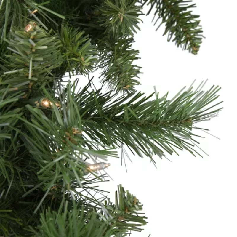 Northlight 24" Pre Lit Chatham Pine Artificial Wreath