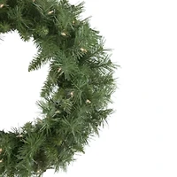 Northlight Pre-Lit Chatham Pine 24-Inch Clear Lights Wreath