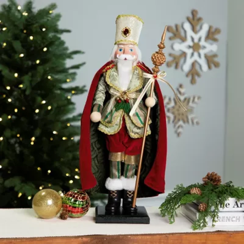 Northlight Royal King With Scepter - 22in - Red And Green Christmas Figurine