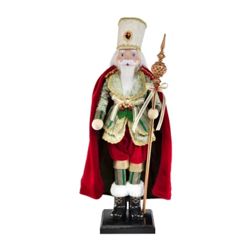 Northlight Royal King With Scepter - 22in - Red And Green Christmas Figurine