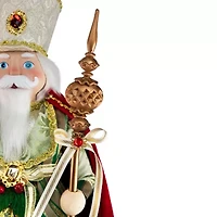Northlight Royal King With Scepter - 22in - Red And Green Christmas Figurine