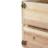 Northlight 18in Wood Crate Inlay Presents At My Feetin Christmas Tree Collar