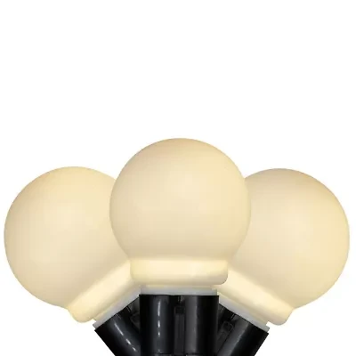 Kurt Adler 10 Warm White Glass Led - 15 Ft Black Wire String Lights