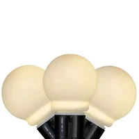 Kurt Adler 10 Warm White Glass Led - 15 Ft Black Wire String Lights