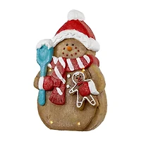 Northlight Led Lighted Gingerbread Snowman With Cookie - 15.75in Christmas Figurine