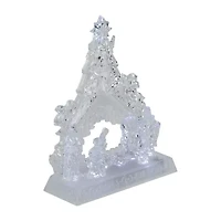 Northlight Led Lighted In Stable Acrylic - 10.75in Lighted Nativity Set