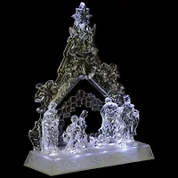 Northlight Led Lighted In Stable Acrylic - 10.75in Lighted Nativity Set