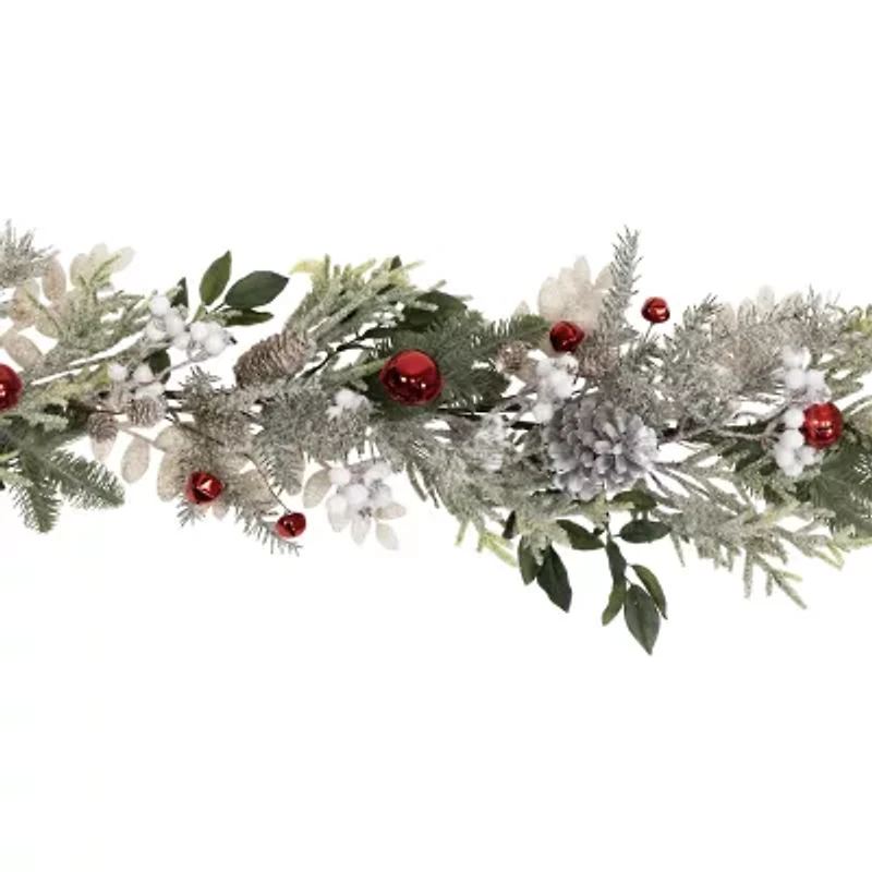Northlight Frosted Pinecones And Berries - 6ft X 8in - Unlit Christmas Indoor Garland