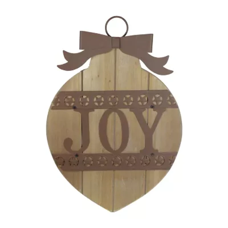 Northlight Rustic Joy Ornament - 17.25in Wall Sign