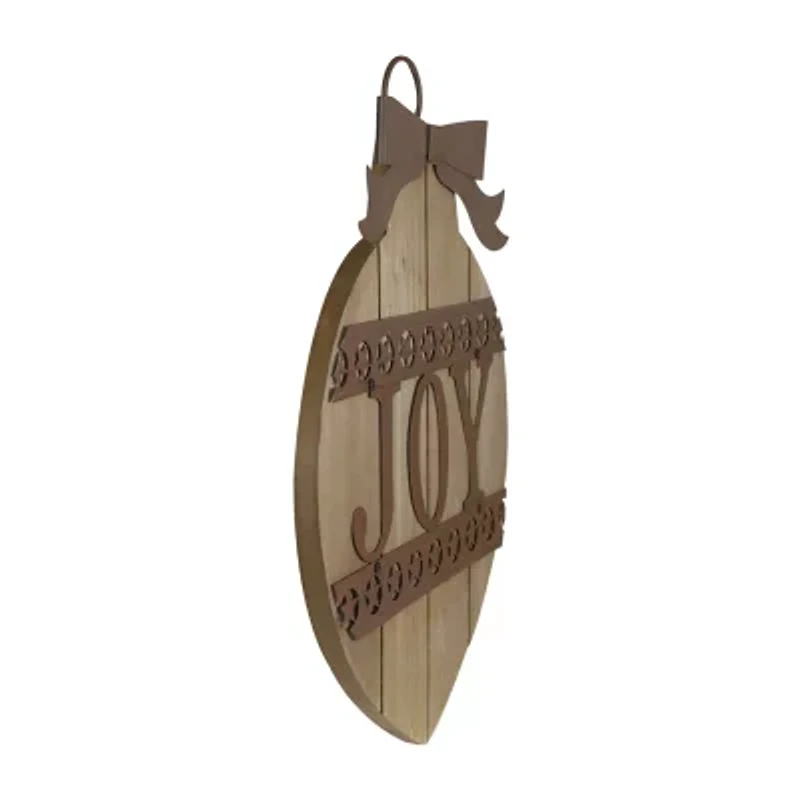 Northlight Rustic Joy Ornament - 17.25in Wall Sign
