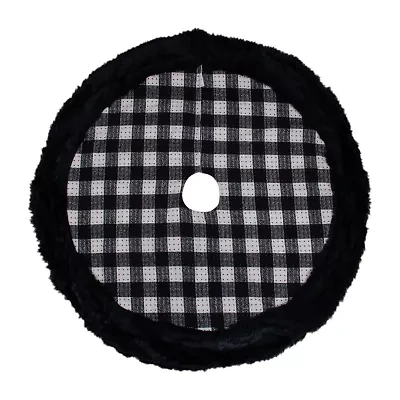 Northlight Buffalo Plaid - 48in - Black And White Indoor Tree Skirt
