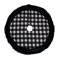 Northlight Buffalo Plaid - 48in - Black And White Indoor Tree Skirt