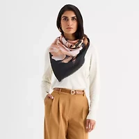 Collection Xiix Painterly Blooms Gauze Square Floral Square Scarf